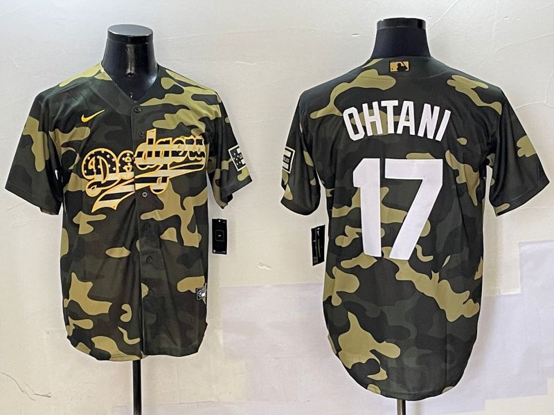 Men Los Angeles Dodgers #17 Ohtani Camo Joint Name 2025 Nike MLB Jersey style 1->los angeles dodgers->MLB Jersey